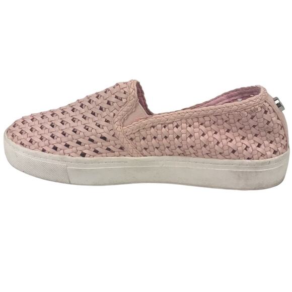 Steve Madden Adly Slip On Shoes Sneakers Woven Leather Blush Pink Size 6 - Picture 5 of 11